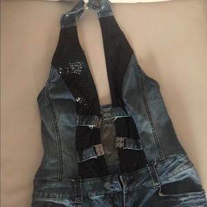 House of Dereon One Piece Jean Jumper (M)